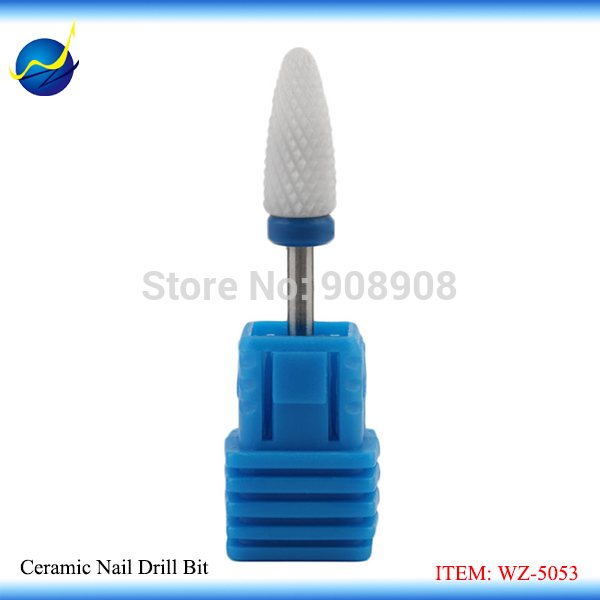 1PC White Bullet Ceramic Nail Drill Bit For Manicure Professional Nail Drill Electric Manicure Pedicure machine Accessories